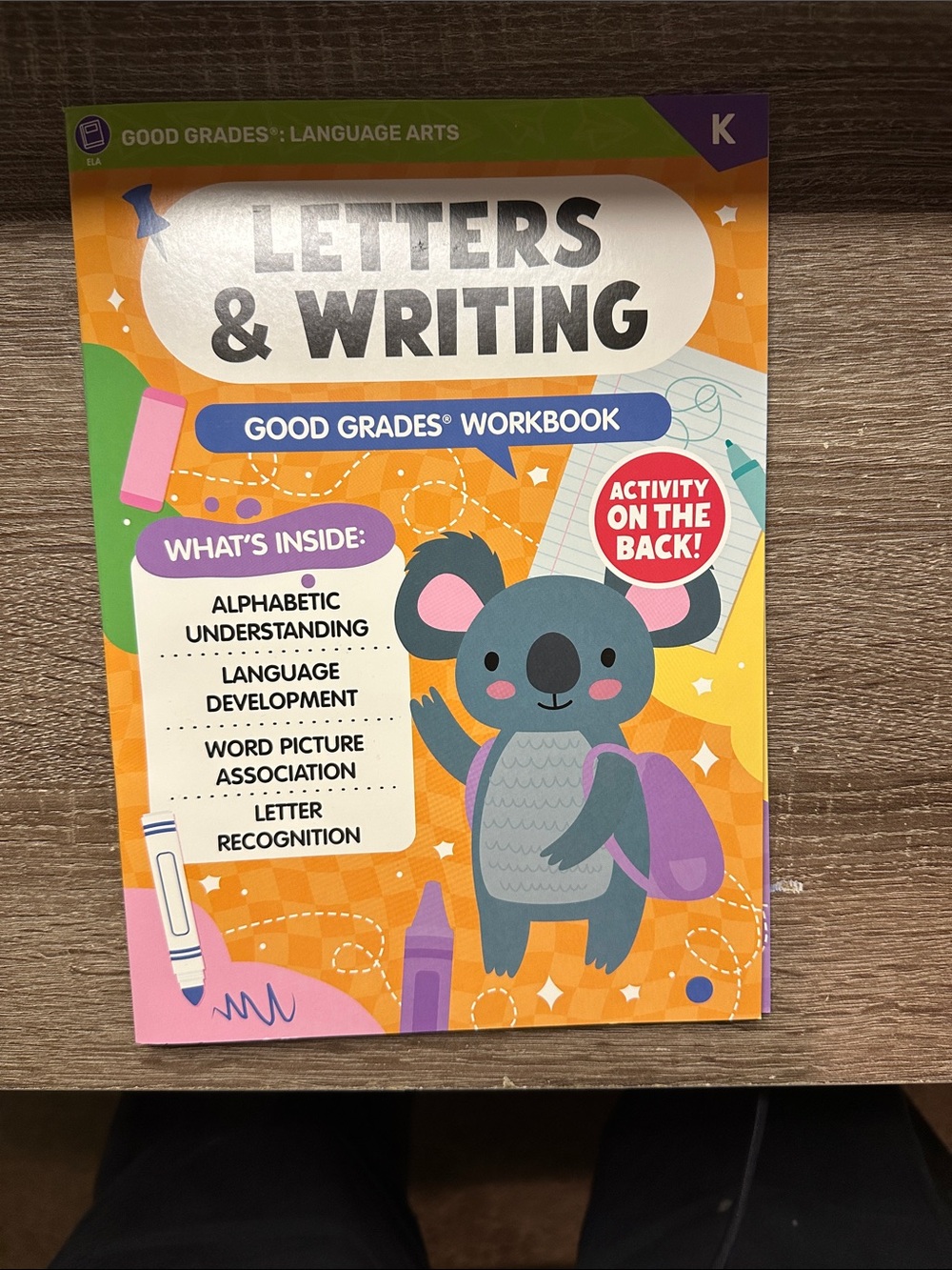 Good Grades Letters & Writing Workbook - Orange, Purple & Gray